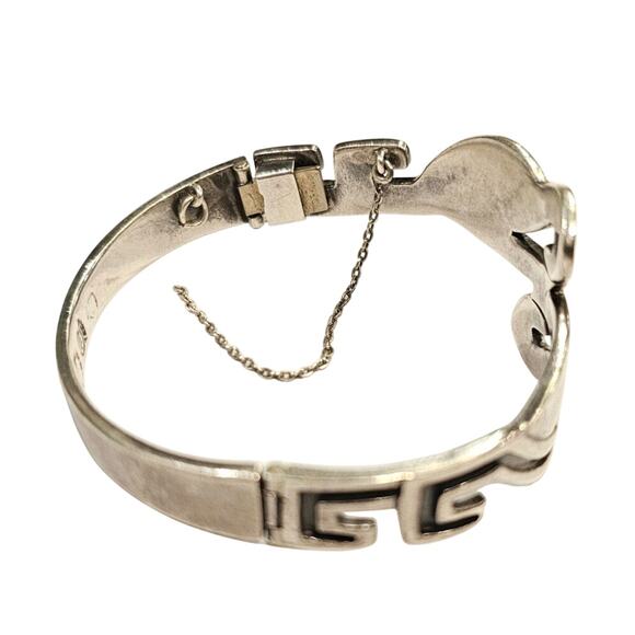 Vintage Miguel Melendez Taxco Double Serpent Bangle Bracelet - Picture 5 of 7